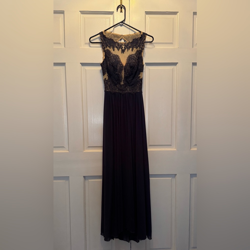 Sherri Hill Navy Maxi Dress